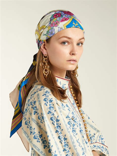 foulard gucci cheveux|écharpe femme gucci.